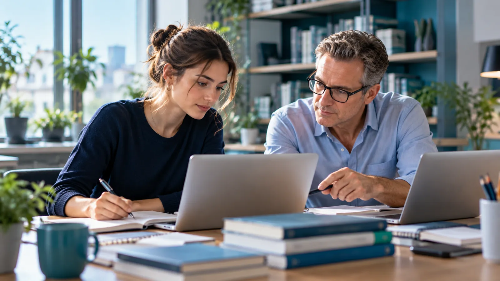 Mentore e traduttrice lavorano insieme